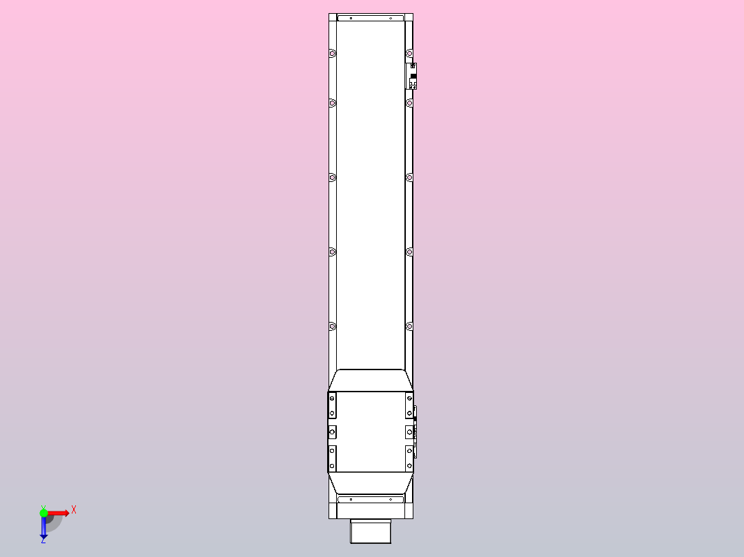 滚珠丝杠直线轴内置导轨TPA-GCR-170-2510C-L700-MP-M75-N3俯视图