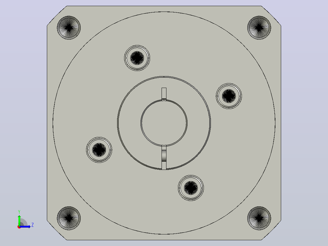 间隙减速器gearbox_gbx080015k_gbk_080_100_3_f左视图