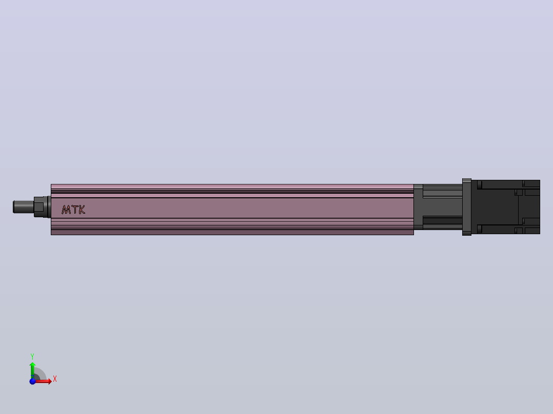 MTC32电动缸-直接安装-200W[MTC32-300-P10-D-M20-S2-P]前视图