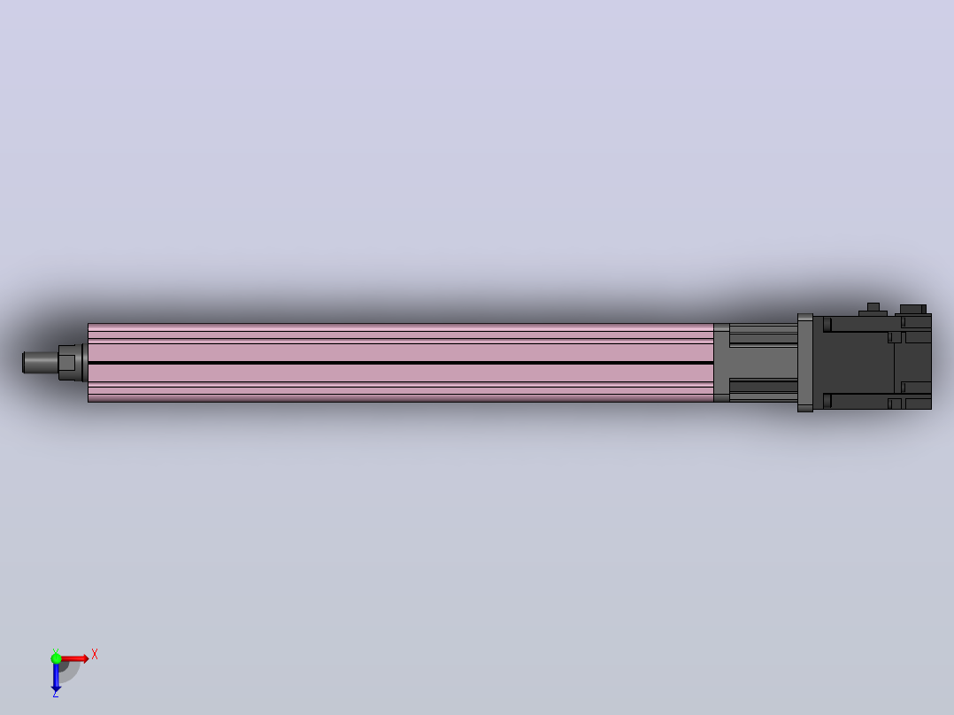 MTC32电动缸-直接安装-200W[MTC32-300-P10-D-M20-S2-P]俯视图