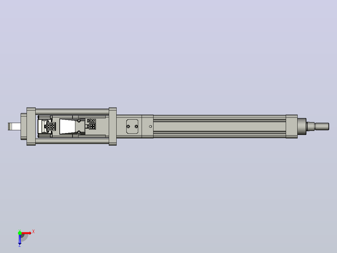 轻载电动缸TPA-ESR25-1002C-L100-M-CA-W-P10-C3俯视图