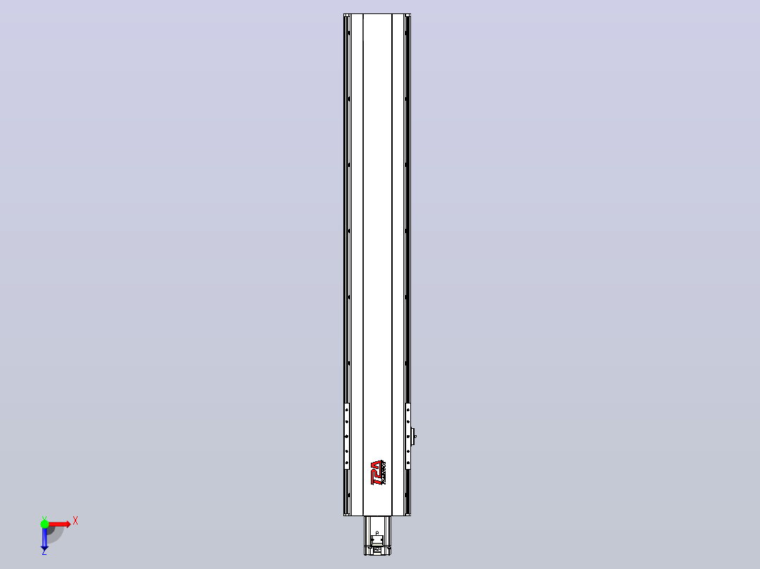 日规模组半封闭丝杆TPA-HNR-202D-2510C-L1100-M-C-P75-N3俯视图