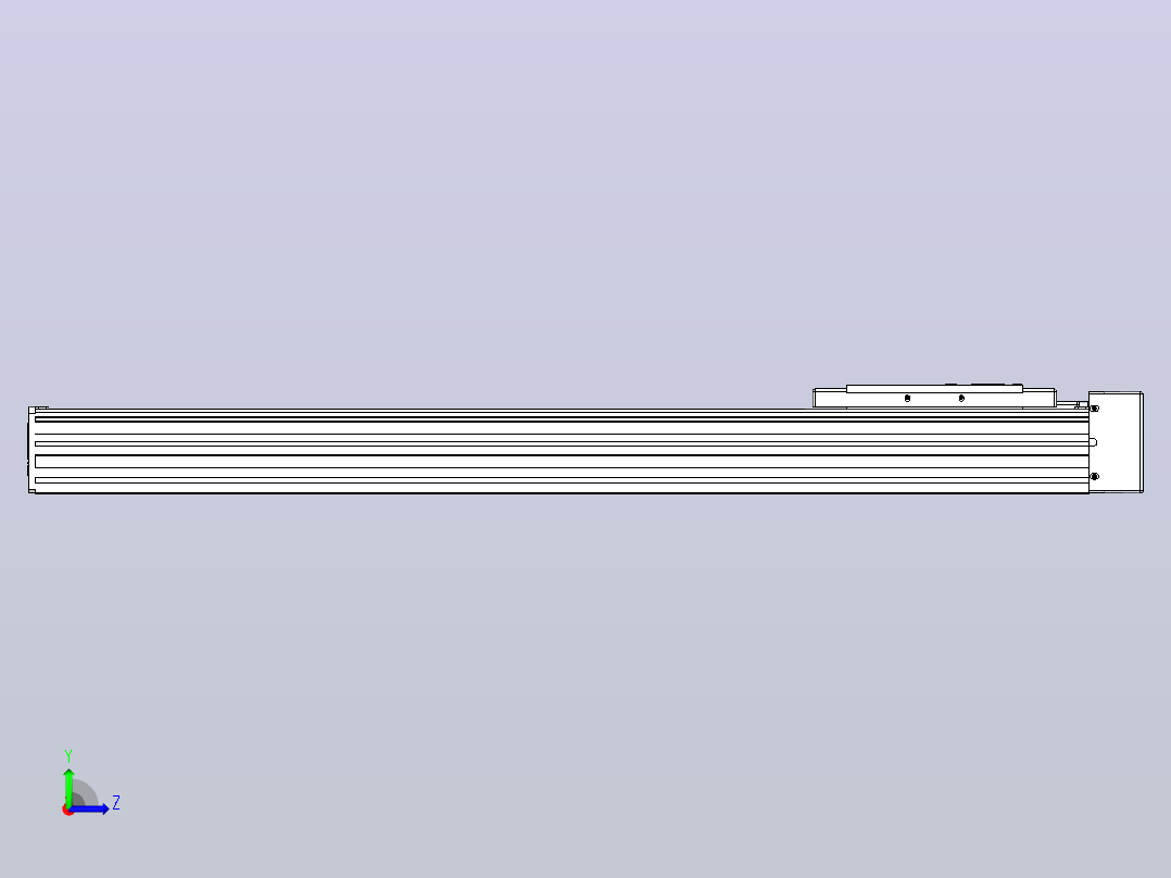 滚珠丝杠直线轴带导轨全封闭TPA-HCR-140D-2010C-L550-MR-C-P40-N3左视图