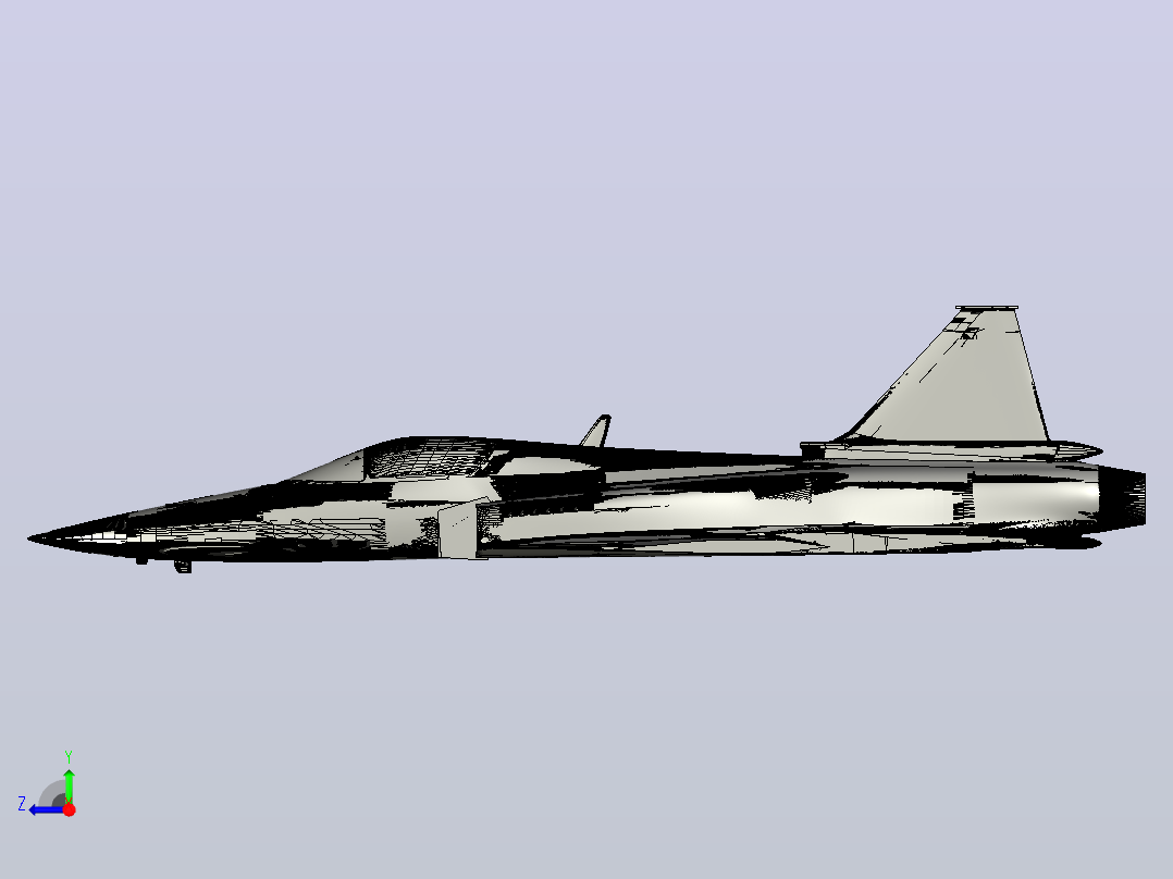 f_20_tigershark飞机右视图