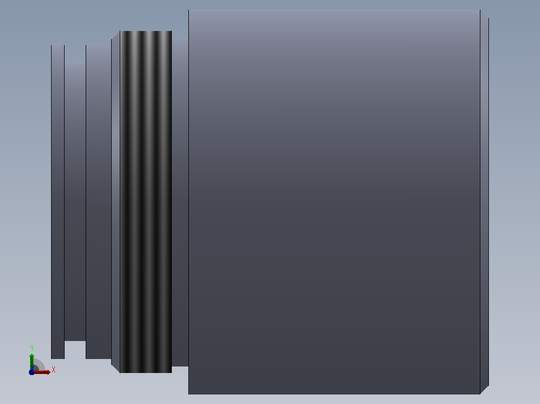 气动缸 80x25x100 mm.1前视图