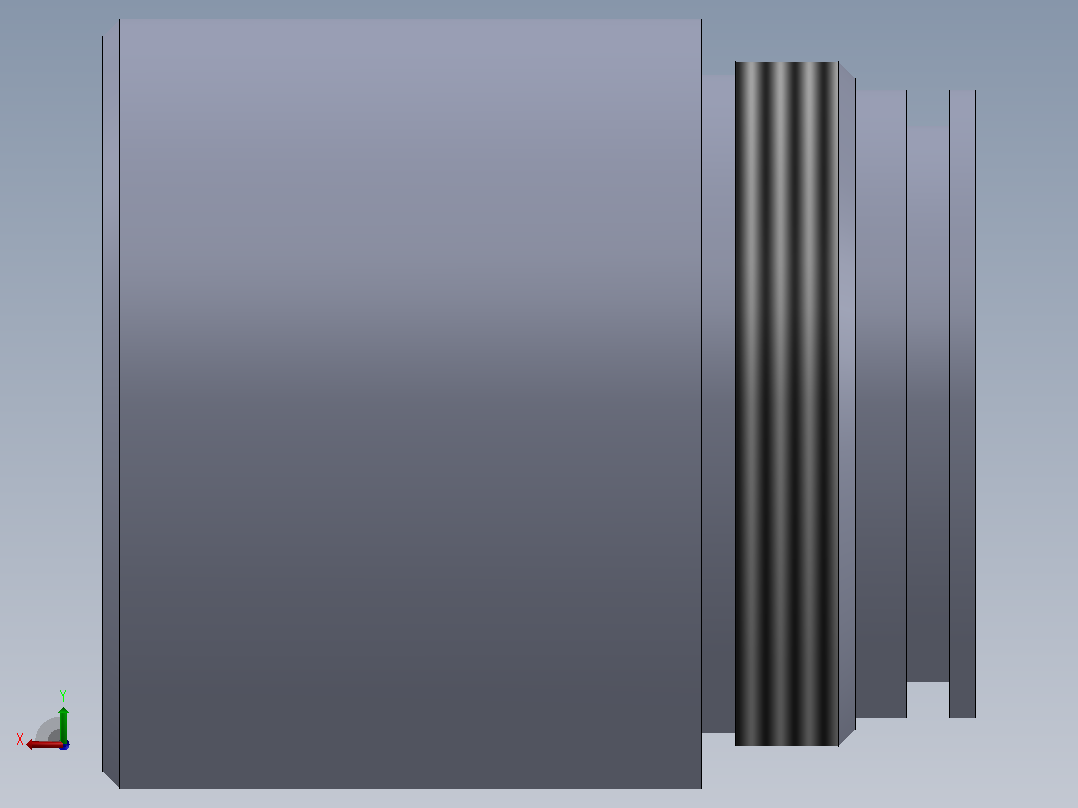 气动缸 80x25x100 mm.1后视图