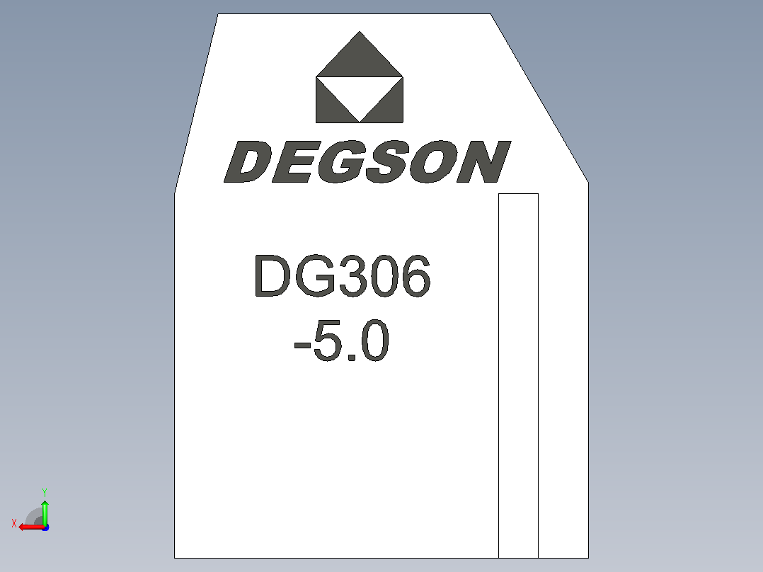 6针DG306 5白色间距5毫米ipt后视图