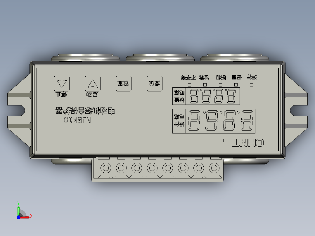 NJBK10电动机保护器三维模型202012前视图