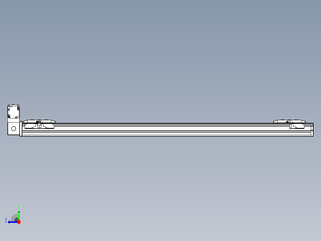 皮带直线轴双滑块型TPA-GCBS-50-P42-L375-LU-M10-N3右视图