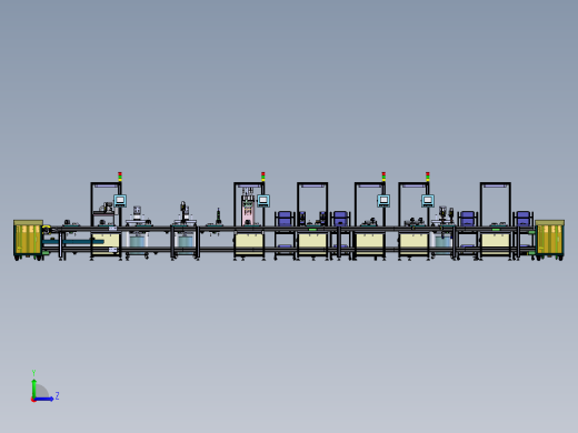 发电机半自动化生产线左视缩略图
