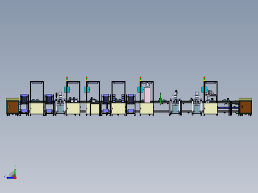 发电机半自动化生产线右视缩略图