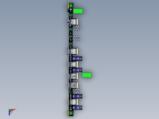 发电机半自动化生产线俯视缩略图