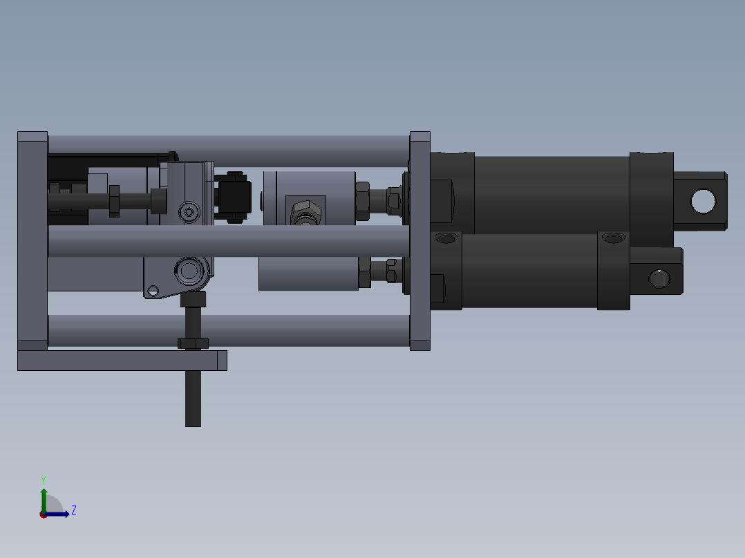 喷气管总成测气密性工装左视图