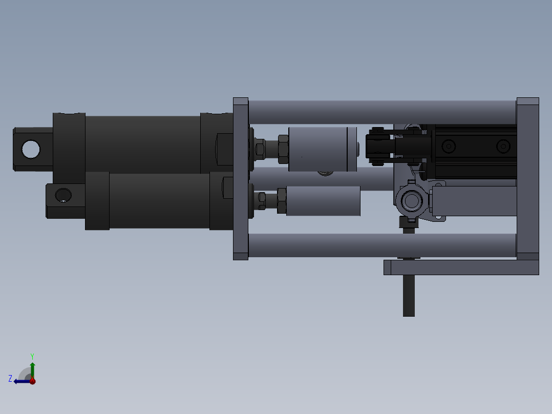 喷气管总成测气密性工装右视图