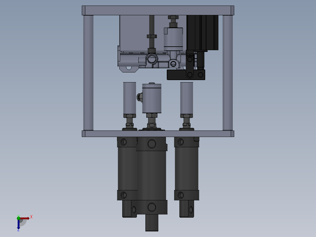 喷气管总成测气密性工装俯视图