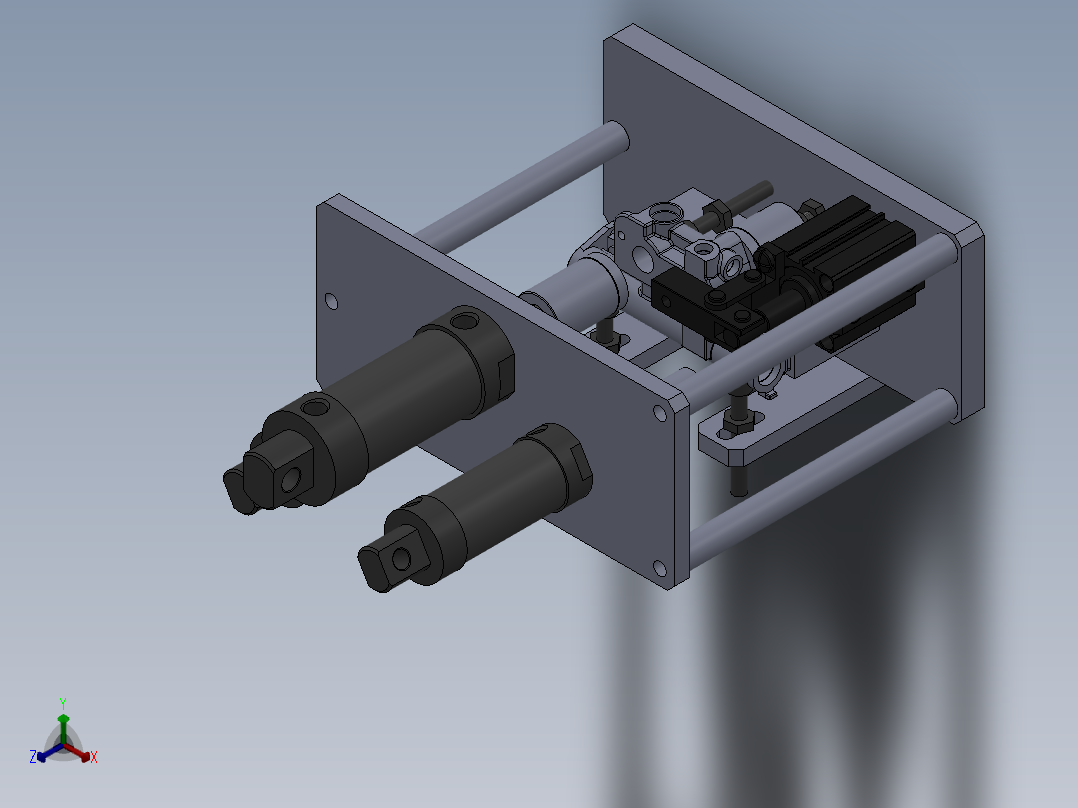 喷气管总成测气密性工装正等轴测图