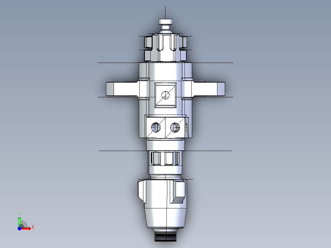 500bar 泵3D模型前视图