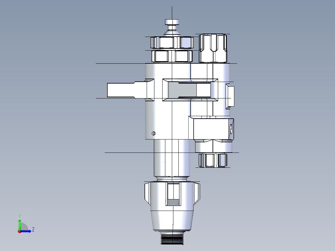500bar 泵3D模型左视图