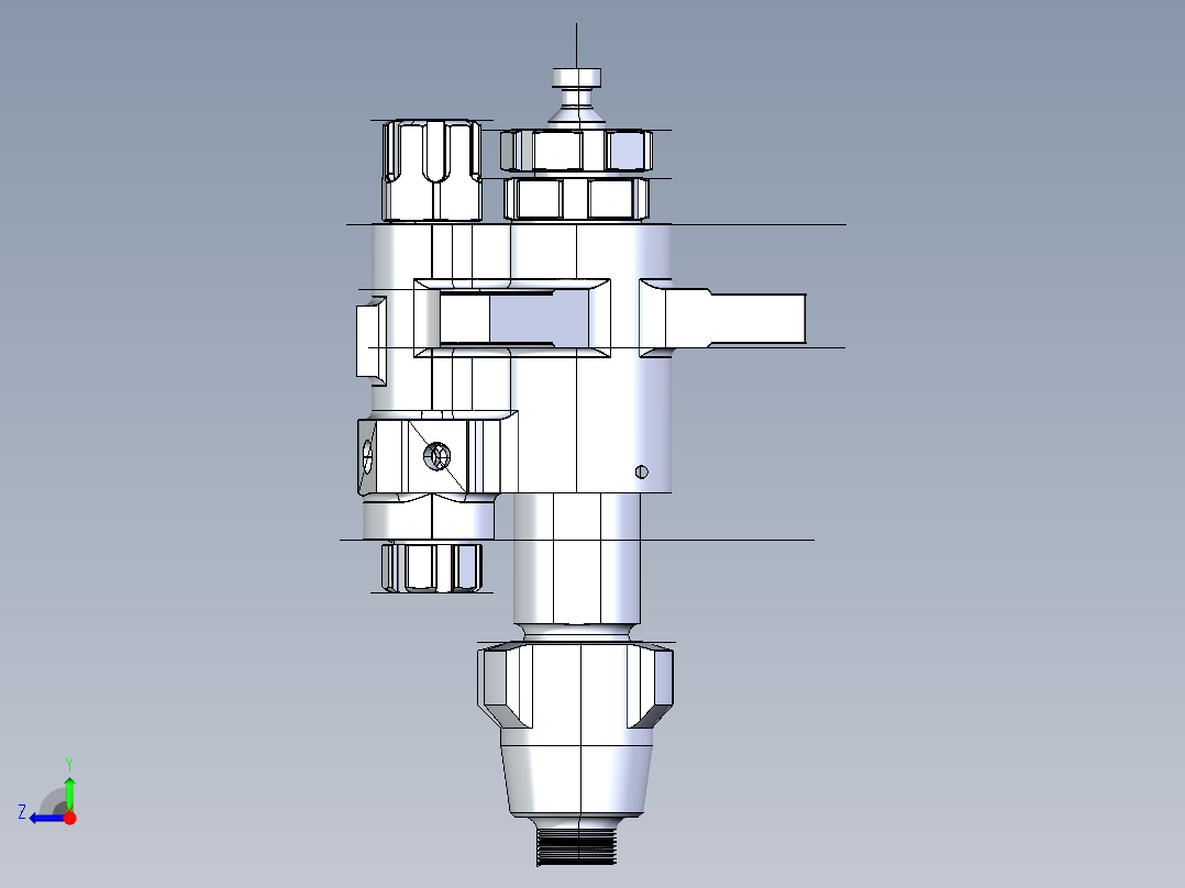 500bar 泵3D模型右视图