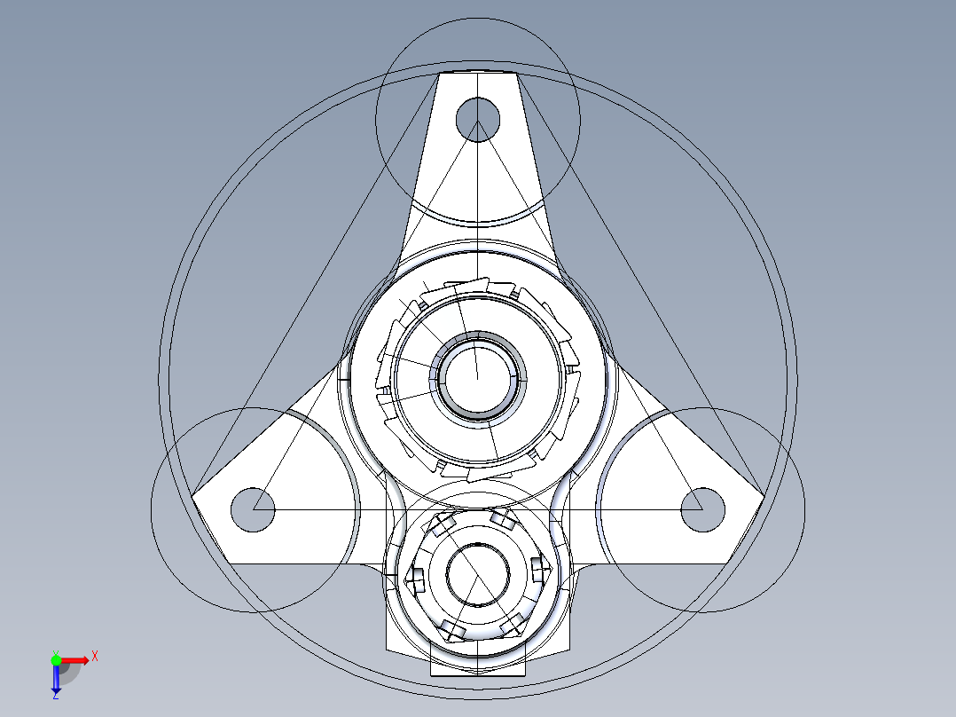 500bar 泵3D模型俯视图