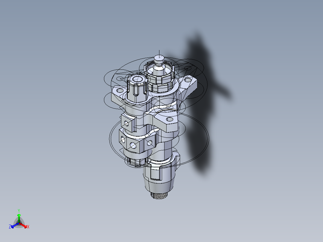 500bar 泵3D模型正等轴测图