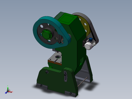 40吨冲床 方案3D图纸 非标自动化设备3D图纸 机械设备图纸