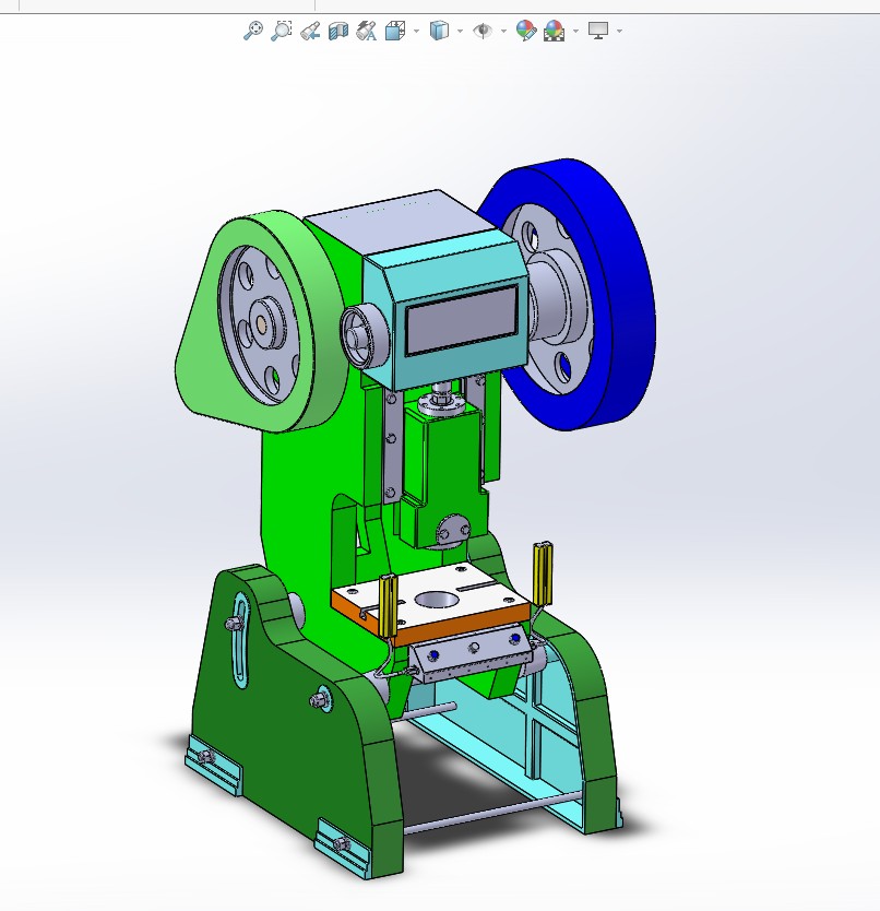 40吨冲床 方案3D图纸 非标自动化设备3D图纸 机械设备图纸