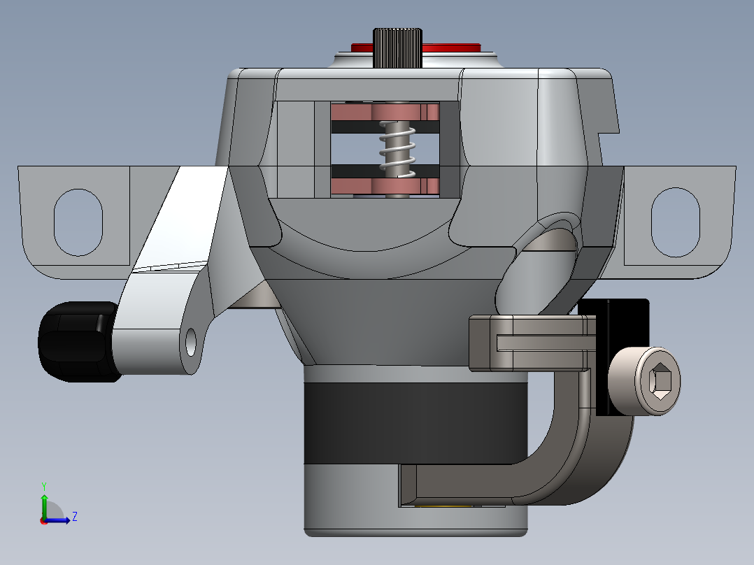 机械驱动液压盘式制动器左视图