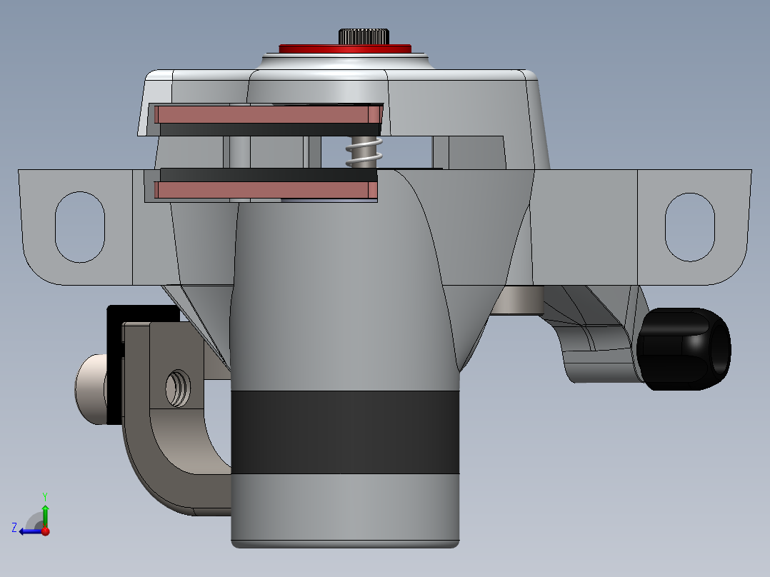 机械驱动液压盘式制动器右视图