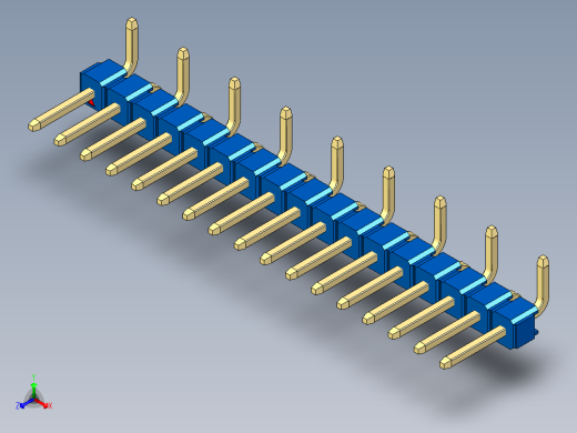 彩色公排针 100mil 2.54mm 系列-DS1022_blue_17p_100mil_Type_SMT_R1_rev1.0