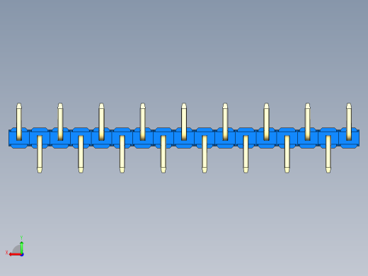 彩色公排针 100mil 2.54mm 系列-DS1022_blue_17p_100mil_Type_SMT_R1_rev1.0后视缩略图