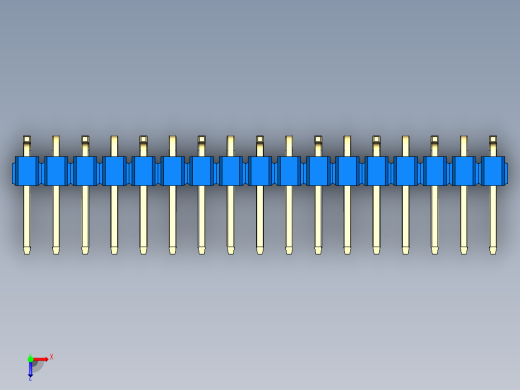彩色公排针 100mil 2.54mm 系列-DS1022_blue_17p_100mil_Type_SMT_R1_rev1.0俯视缩略图