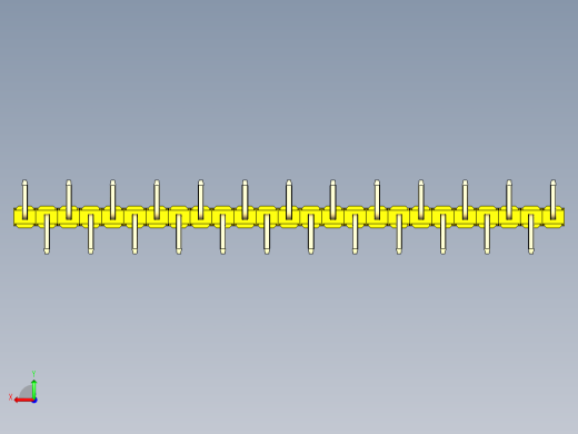 彩色公排针 100mil 2.54mm 系列-DS1022_yellow_25p_100mil_Type_SMT_R1_rev1.0后视缩略图