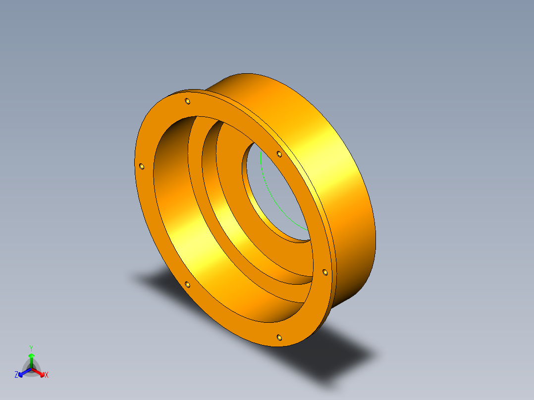 旋转门模型正等轴测图