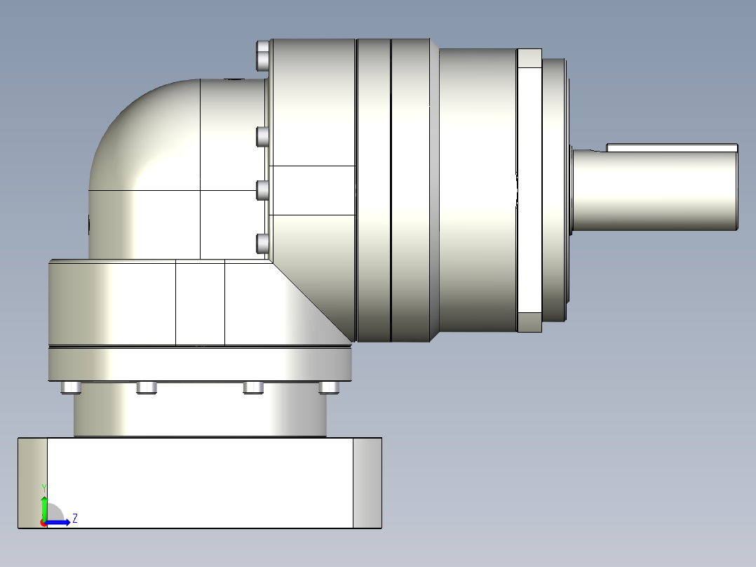 多摩川行星减速机TBR-140-L1-35KA左视图