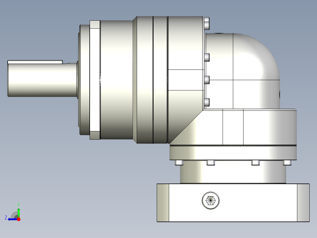多摩川行星减速机TBR-140-L1-35KA右视图