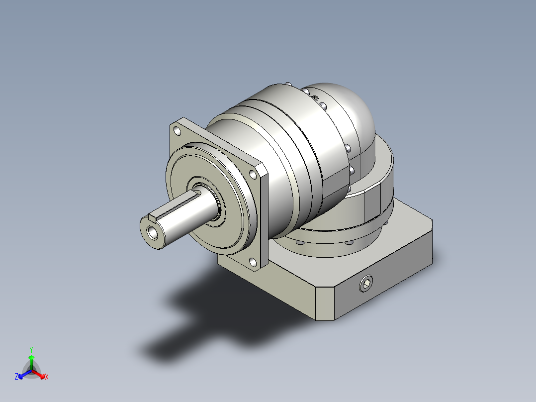 多摩川行星减速机TBR-140-L1-35KA正等轴测图