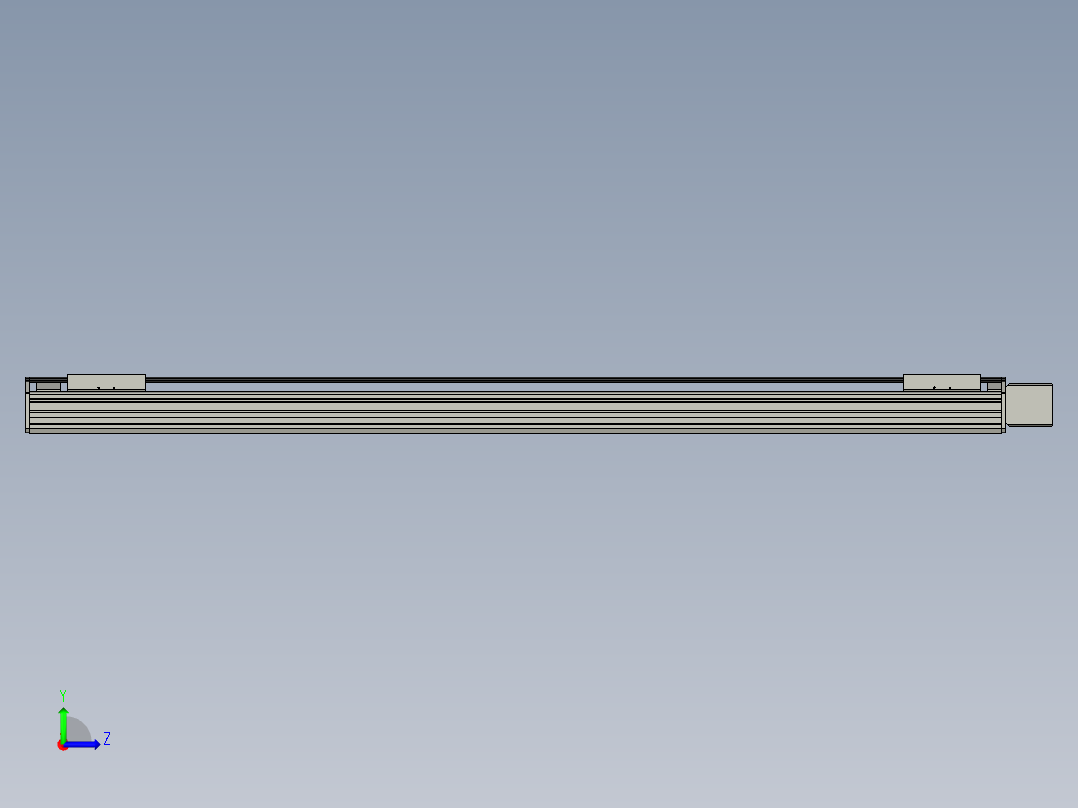 直线模组WG-LHB12-S1150-L(B)设计图纸左视图
