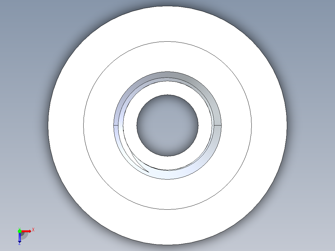 CPVC管件13-Sch80_ReducerCoupling_FPTxFPT_9830-072_0.5in x 0.25in俯视图