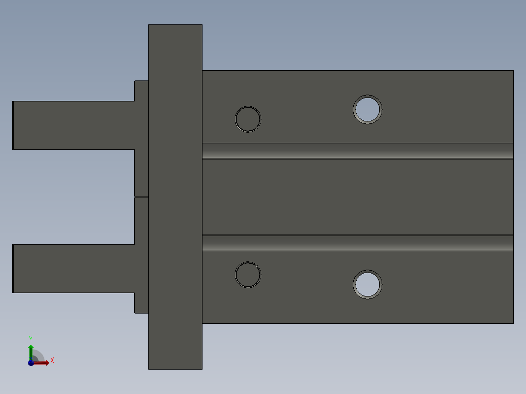 夹紧气缸HFZ25前视图