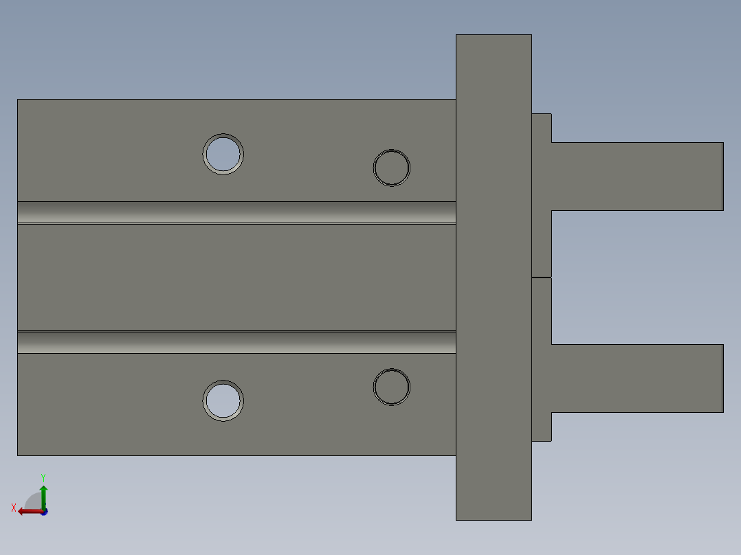 夹紧气缸HFZ25后视图