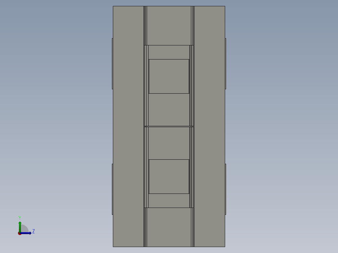 夹紧气缸HFZ25左视图
