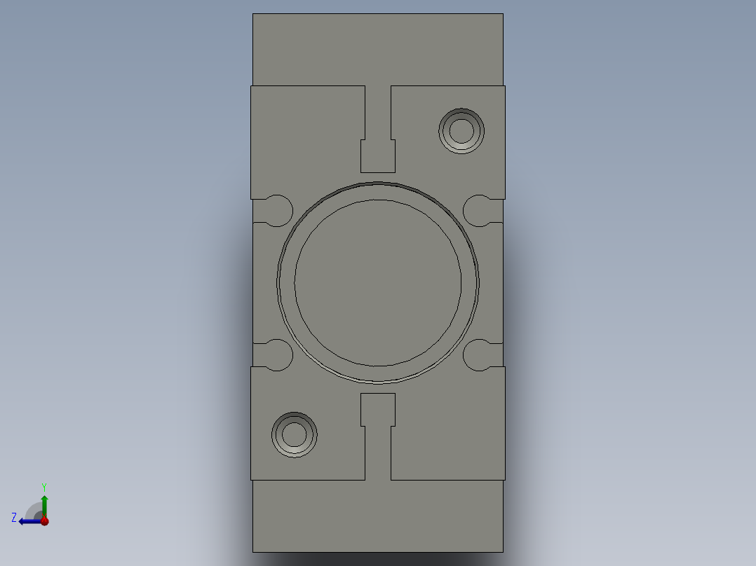 夹紧气缸HFZ25右视图