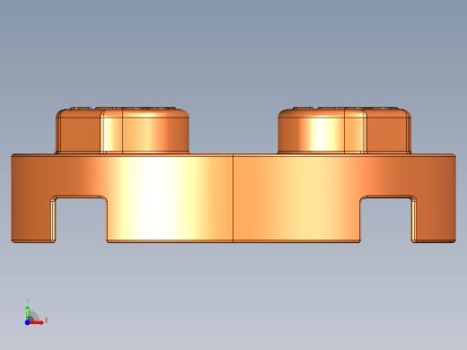 乐高零件 4032 板 2 x 2 圆形-4032 Neon Orange Plate 2 x 2 Round.STEP前视缩略图