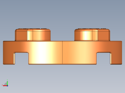 乐高零件 4032 板 2 x 2 圆形-4032 Neon Orange Plate 2 x 2 Round.STEP后视缩略图
