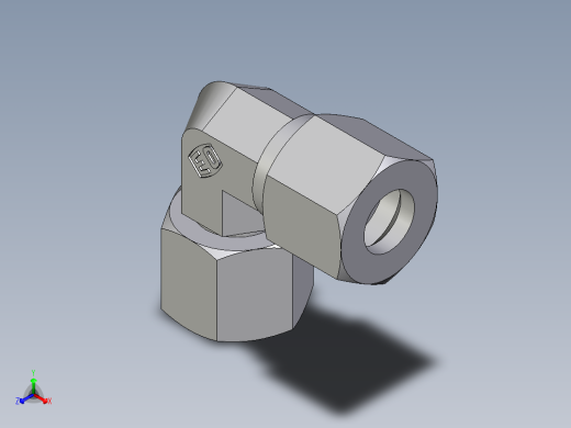 卡套式工业通用硬管接头EO_Swivel_nut_elbow_EW10ZL71