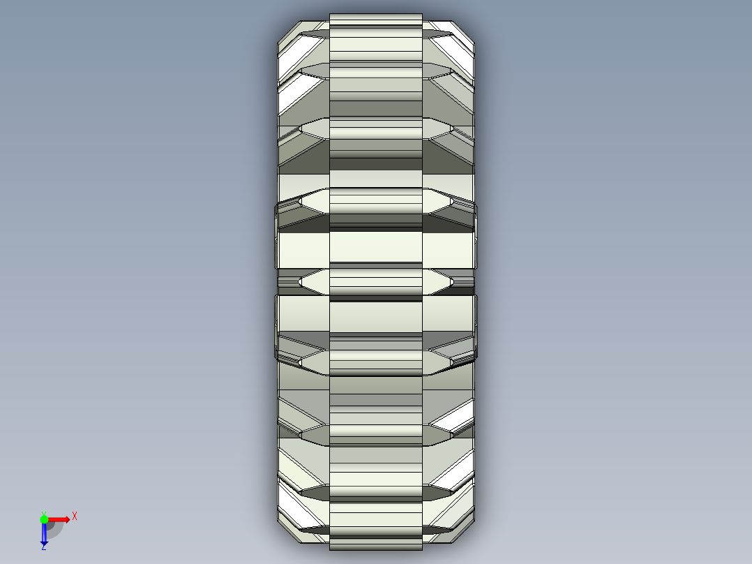 32269 Old Grey Technic Gear 20 Tooth Double Bevel.STEP俯视图