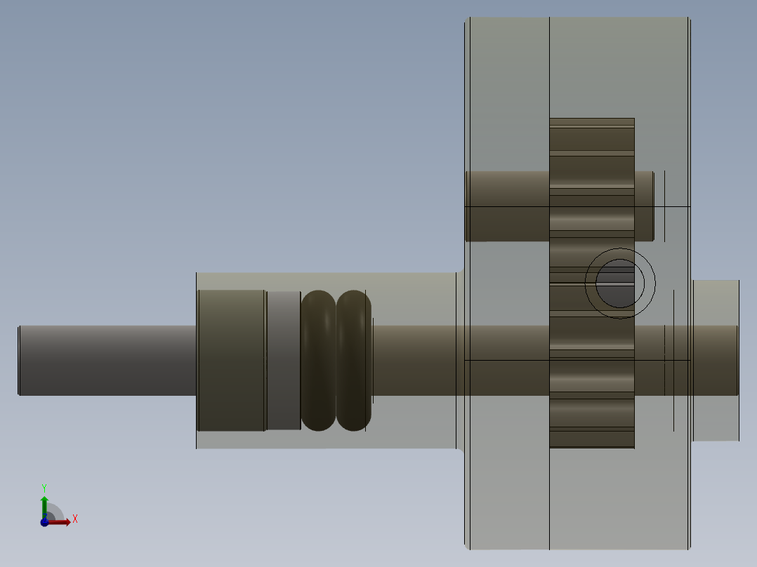 齿轮泵零件前视图