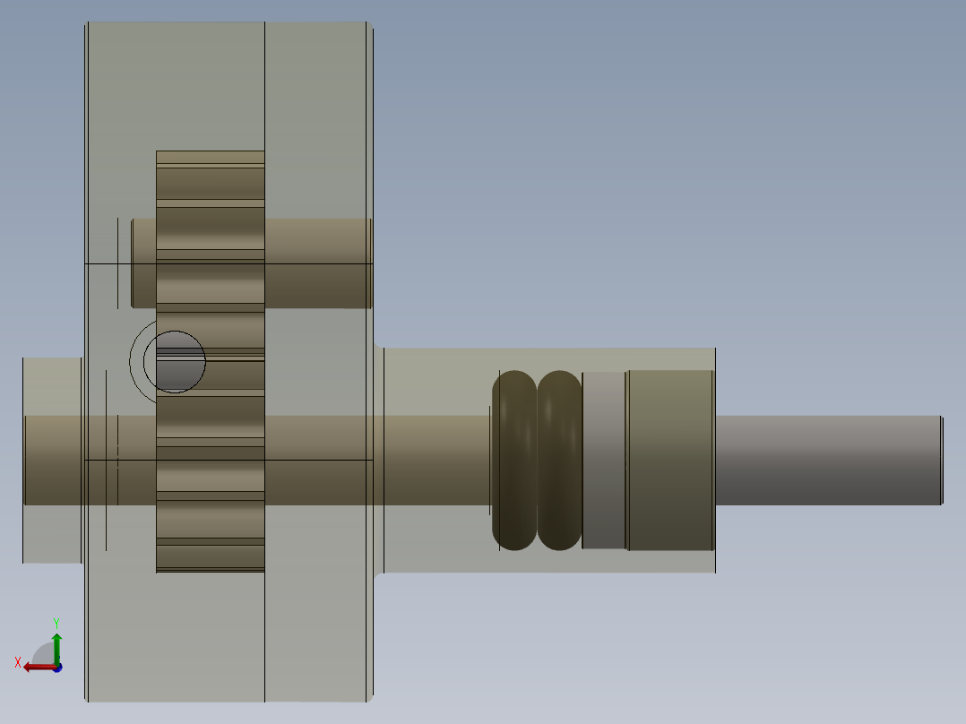 齿轮泵零件后视图