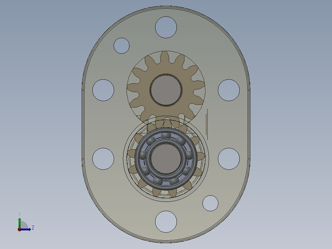 齿轮泵零件左视图